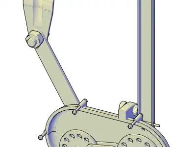 Medium voltage disconnecting switch - RLZ-20 Free 3D model