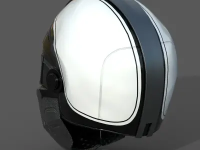 Helmet scifi military combat 3d model low poly human generic  Low-poly 3D model