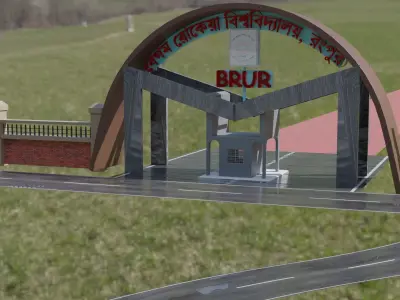 architecture gate design gate Free 3D model