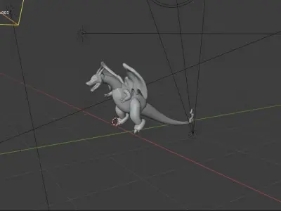 Animated Charizard Pokemon 3D Model Free low-poly 3D model