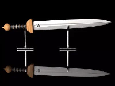Roman Gladius Heroic Edition Detailed Melee Weapon FBX OBJ MAX Low-poly 3D model