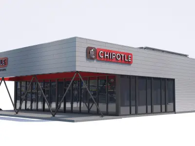 Chipotle Restaurant 3D model
