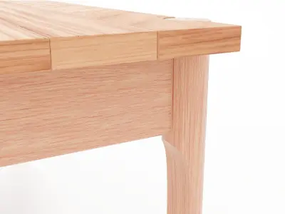 Karimoku New Standard Castor Bench Free 3D model