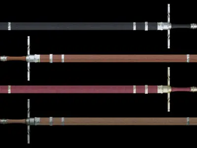 PBR Sword medieval 3D model