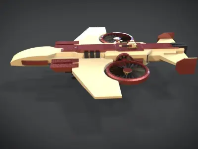 Assault Gunship Low-poly 3D model