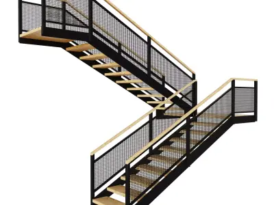 STAIRWAY IN LOFT STYLE 01 3D model