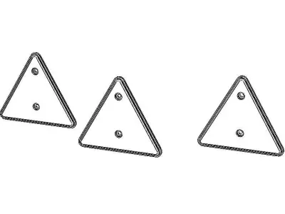 Trailer Triangle Reflectors 3D model