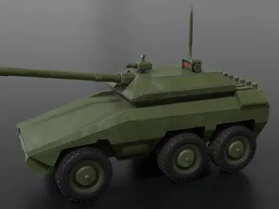 Military Heavy Armor Rover Low-poly 3D model