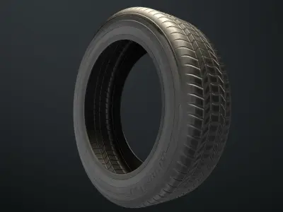 Low Poly Tire Low-poly 3D model