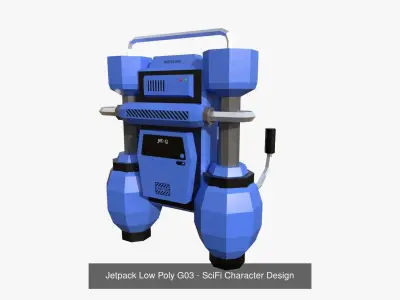 05 Jetpack Low Poly G Collection - SciFi Character Design 