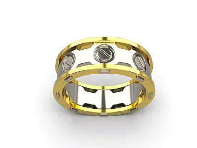 Ring 6 gold wedding band 3D print model
