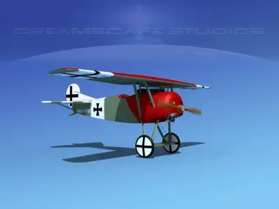 Fokker DVIII V07 3D model