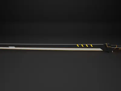 Sci-fi Katana Double Sword Free 3D model