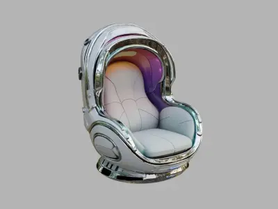 Futuristic Chair Low-poly 3D model