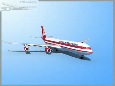 Falcon3D A340-600 Trans Pacific Charter 3D model
