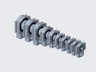 Ball Bearing Cast Iron Take-Ups Free 3D model