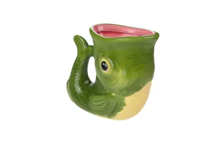 Whimsical Fish Mug Animal Cup with Tail Handle 3D print model