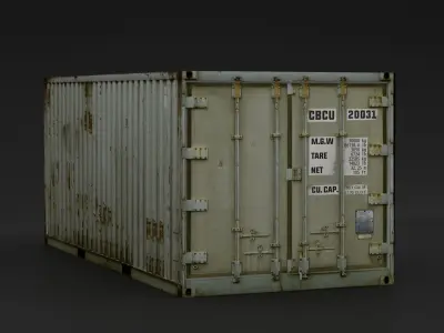 Rusty Container Low-poly 3D model