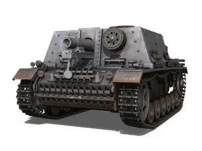 Self-propelled heavy Infantry Gun - StuIG 33B 3D model