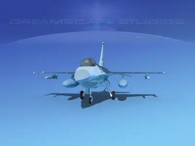 Gen Dyn F-16A Falcon Singapore 3D model