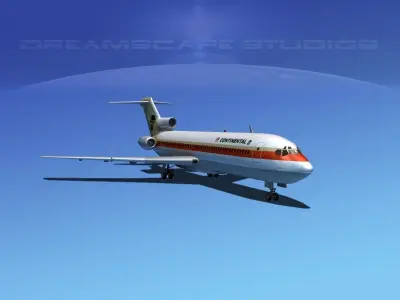 Boeing 727-200 Continental 1 3D model