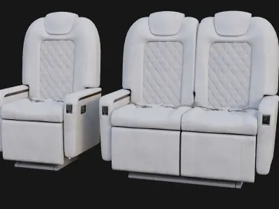 Jet Chairs Low-poly 3D model