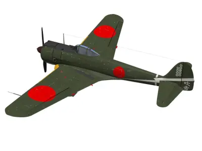 Ki43 Hayabusa type1 oscar 3D model