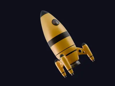 Cartoon Rockets   3D model