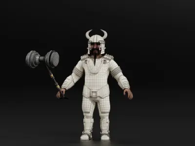 Dwarf Low-poly 3D model