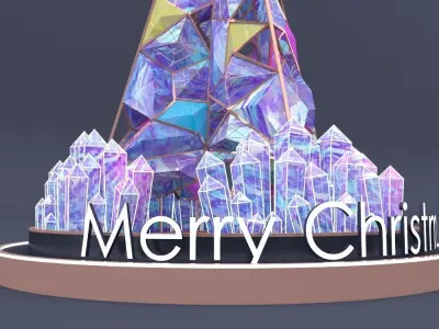 christmas trees 3 3D model