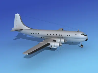 Boeing 377 Bare Metal 3D model