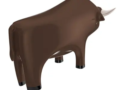 Bull toy Free low-poly 3D model