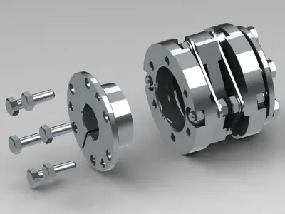 Elastic coupling 2 3D model