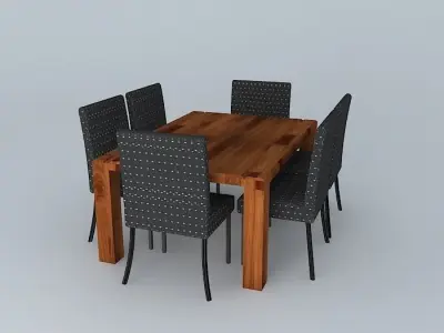 Dinner Table Vikor Free 3D model