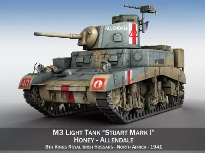 M3 Light Tank Honey - Allendale 3D model