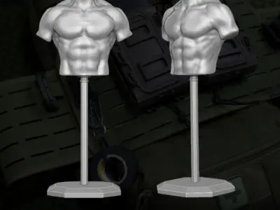 Body Armor Display 3D printable files for Action Figures 3D print model