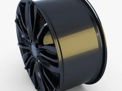 Style 332 wheel black Mid Poly Low-poly 3D model