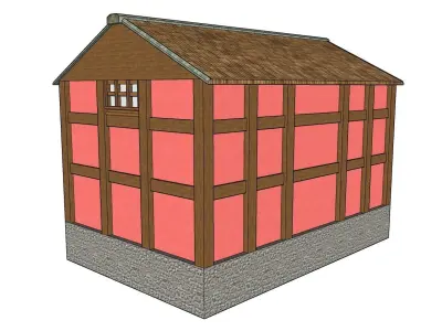 Chinese Colonial Tower House Low-poly 3D model