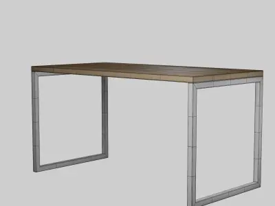 Wooden table Free low-poly 3D model shop