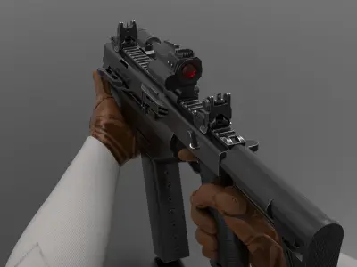 SMG V1 Submachine gun Fps - Tps Low-poly 3D model