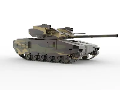 the big tank Low-poly 3D model