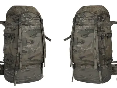MILITARY F2 Bergan Backpack Low-poly 3D model