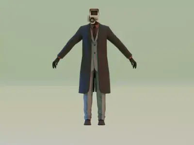 cameraman skibidi toilet 3D model