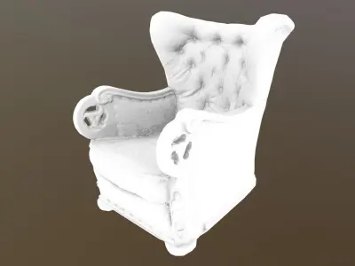 Set of old vintage furniture 3D Model Collection