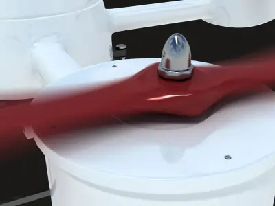 Drone Quadrocopter With Camera Rigged 3D model