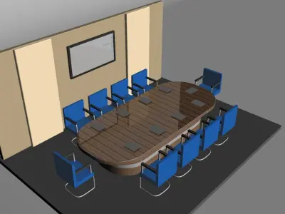 Office room part 2 Low-poly 3D model