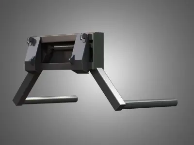 Roll-type Bale Fork - Front Loader 3D model