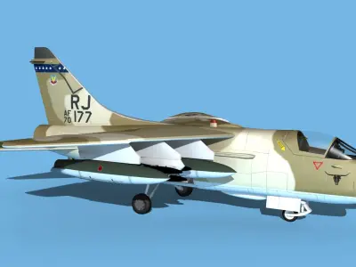 Chance Vought A-7E Corsair II V06 USAF 3D model