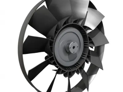 Engine cooling fan 2 3D model
