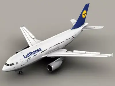 Airbus A310 Lufthansa 3D model